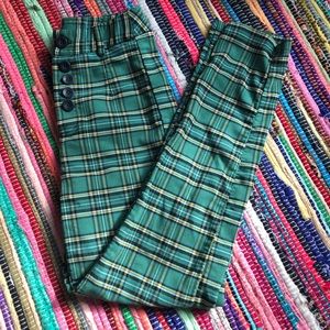 ❂ Button up High Waisted Plaid Pants